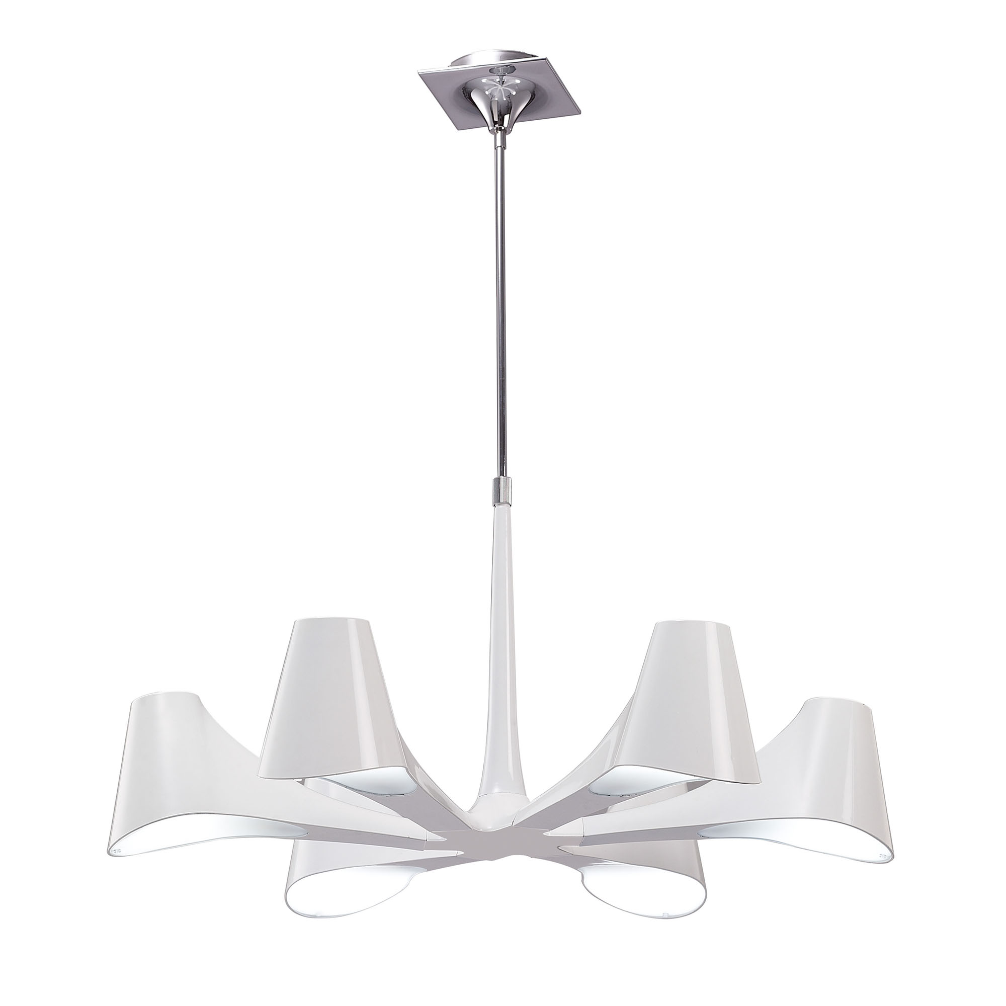 M1580  Ora Telescopic/Semi Flush 6 Light Gloss White